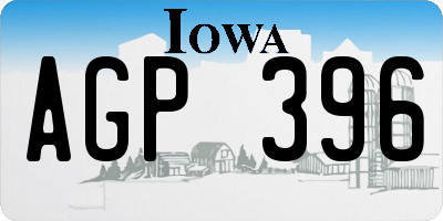 IA license plate AGP396