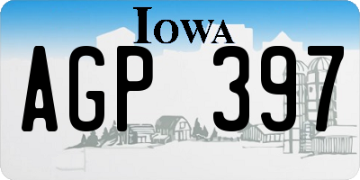 IA license plate AGP397