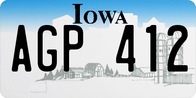 IA license plate AGP412