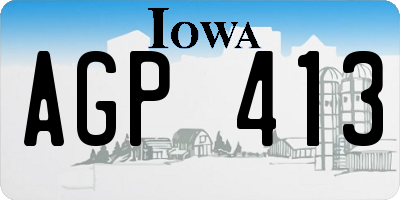 IA license plate AGP413