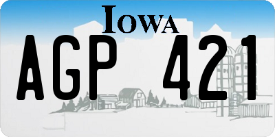 IA license plate AGP421