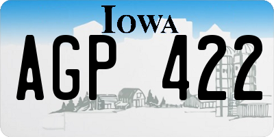 IA license plate AGP422
