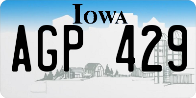 IA license plate AGP429