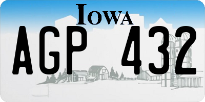 IA license plate AGP432