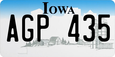 IA license plate AGP435