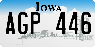 IA license plate AGP446