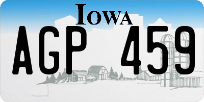 IA license plate AGP459