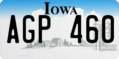 IA license plate AGP460