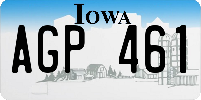 IA license plate AGP461