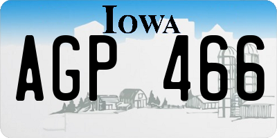 IA license plate AGP466
