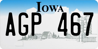 IA license plate AGP467