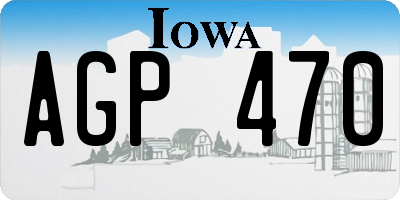 IA license plate AGP470