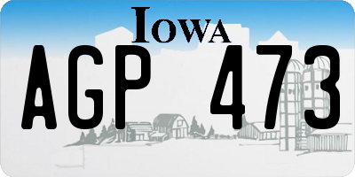 IA license plate AGP473