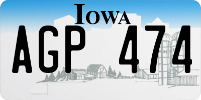 IA license plate AGP474