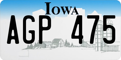 IA license plate AGP475