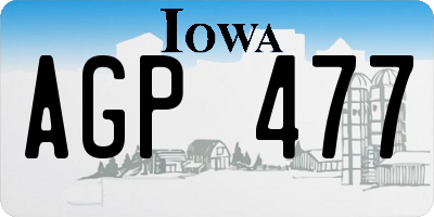 IA license plate AGP477