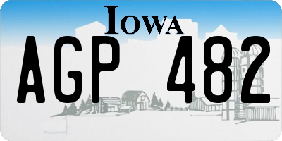 IA license plate AGP482