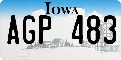 IA license plate AGP483