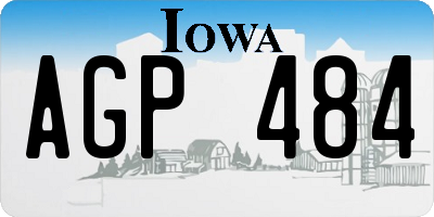 IA license plate AGP484