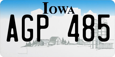 IA license plate AGP485
