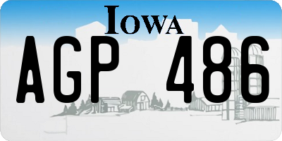 IA license plate AGP486