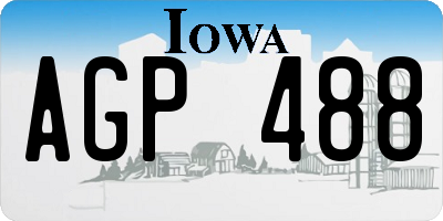 IA license plate AGP488