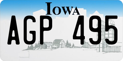 IA license plate AGP495