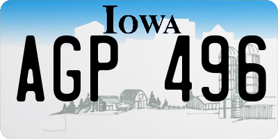 IA license plate AGP496