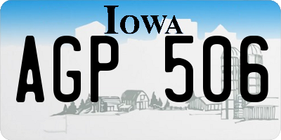 IA license plate AGP506