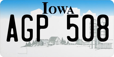 IA license plate AGP508