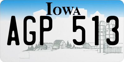 IA license plate AGP513