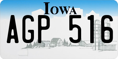 IA license plate AGP516