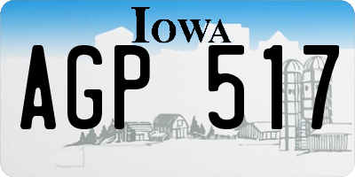IA license plate AGP517