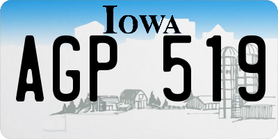 IA license plate AGP519