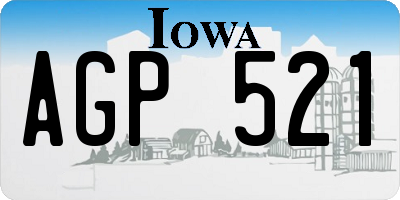IA license plate AGP521
