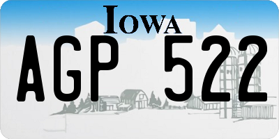 IA license plate AGP522