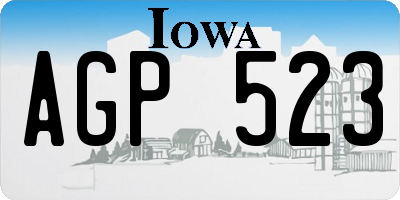 IA license plate AGP523