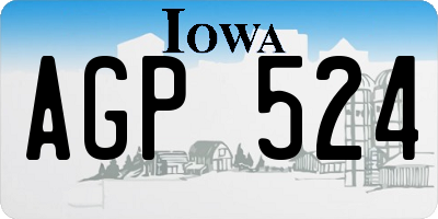 IA license plate AGP524
