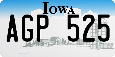 IA license plate AGP525