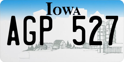 IA license plate AGP527