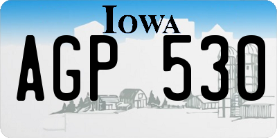 IA license plate AGP530