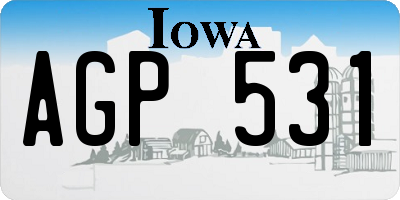 IA license plate AGP531