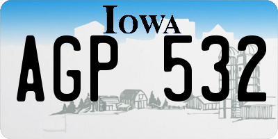IA license plate AGP532