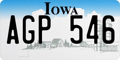 IA license plate AGP546