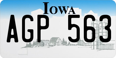 IA license plate AGP563