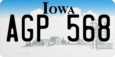 IA license plate AGP568