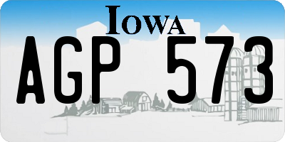 IA license plate AGP573