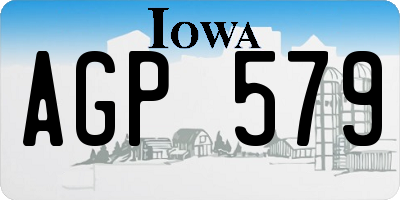 IA license plate AGP579