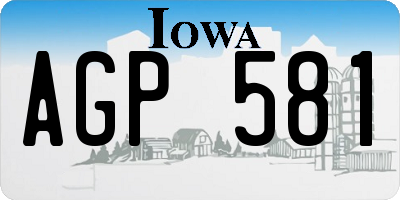 IA license plate AGP581