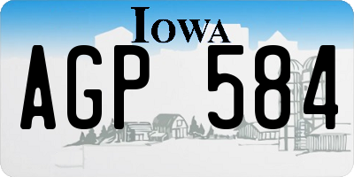 IA license plate AGP584